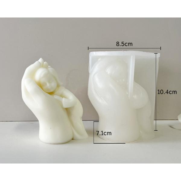 商品名：シリコンモールド　女神　像　天使　型　キャンドル　アロマストーン　母の手キャンドルやアロマストーンの作成にご利用いただけます。素材：シリコン【注意点】・海外品ですので、丁寧に検品しておりますが、神経質な方はご購入をご遠慮ください。