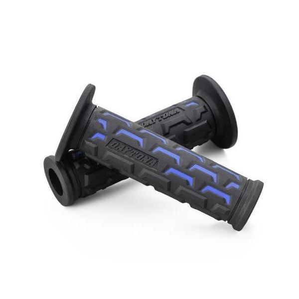 他サイト： 25175 デイトナ GRIPPY GRIP グリッピーグリップ GG-D-GROUND エンド貫通 ハンドル径φ22.2用 122mm ブラック×ブルーの商品画像