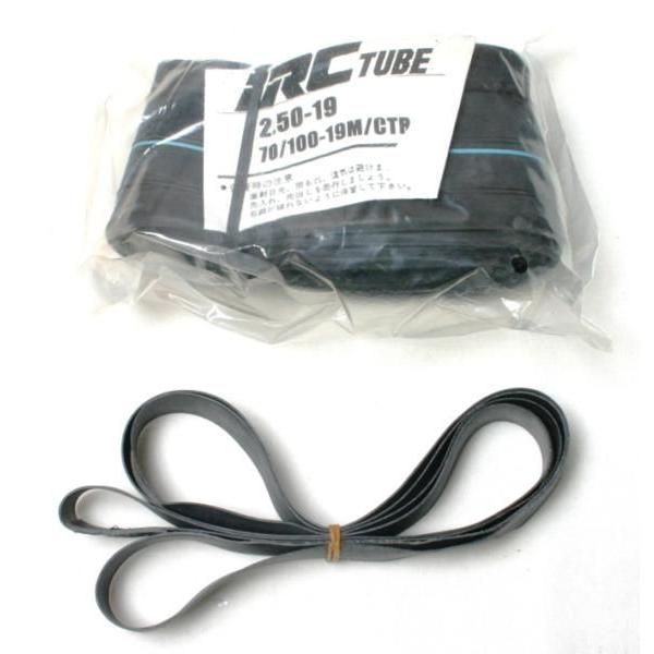 【リトルカブ用 】 新品タイヤ・チューブ ・リムバンドset IRC IRCチューブ +リムバンドセット 2.50-19, 70/100-19 TR4 : パーツ