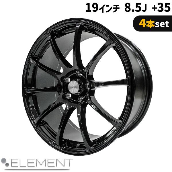 4本セット ELEMENT L216 19インチ 8.5J+35 5H PCD114.3 10本スポーク
