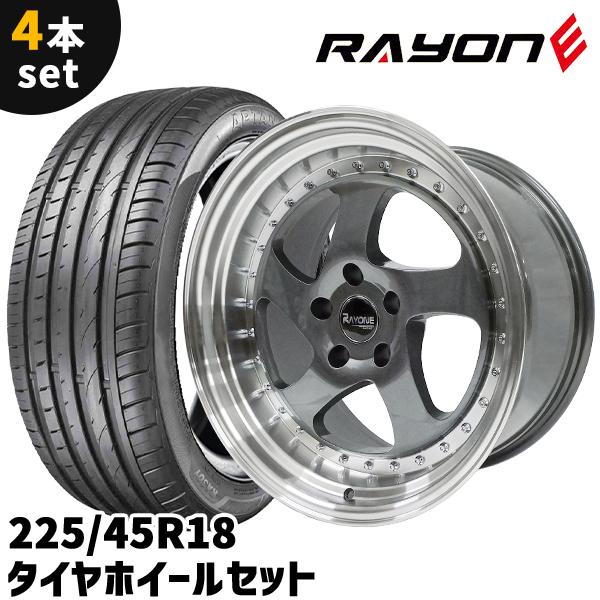 タイヤホイール 4本セット Rayone Racing DM901 18インチ 9.5J + タイヤホイール 4本セット Rayone Racing DM901 18インチ 9.5J +
