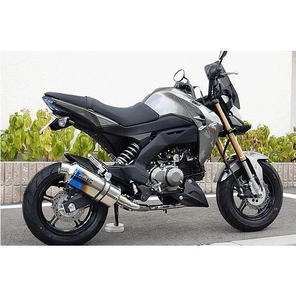 WR WR'S Kawasaki Z125PRO用 焼き色チタンオーバル/フルエキゾースト