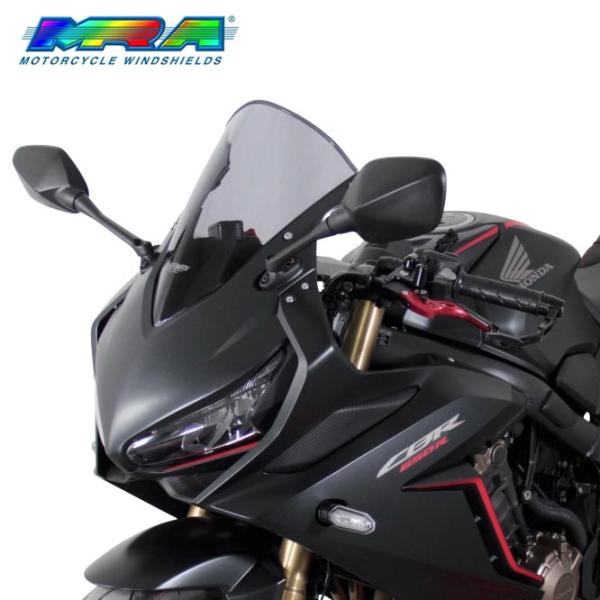 MRA スクリーンレーシング　スモーク　MR119S ホンダCBR650R用 MRA HONDA CBR650R（'19-'23） スクリーンレーシング（スモーク