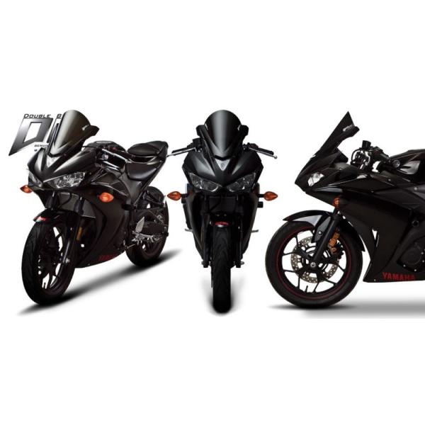 YZF-R25 / R3 ZERO GRAVITY スモークスクリーン ZERO GRAVITY YZF-R25 YZF-R3/ABS スクリーン ダブルバブル ダーク