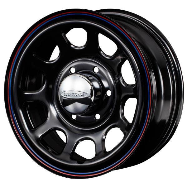 デイトナ　ハイエース用 6.5-16　6H　+38 中古スチールホイール ハイエース 200系 ホイール単品 DAYTONA-RS NEO ブラック 16インチ×6.5