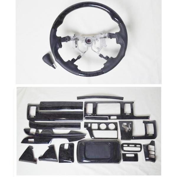 200系 ハイエース1型 2型 3型 標準 バーズアイ 黒木目 インテリアパネル