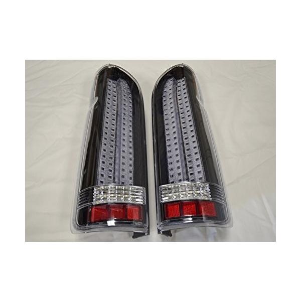 ハイエース 200系 テールライト 縦ライン 黒 LED テールランプ : 直売