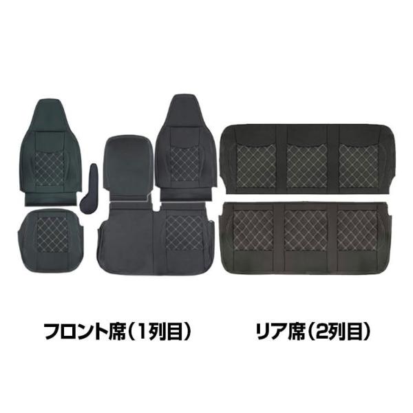 ふそう ジェネレーションキャンター シートカバー パンチング ブラック 三菱ふそう ジェネレーションキャンター ダブルキャブ 標準用 シート
