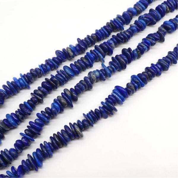 約40cm)約4×2mm 天然石 ラピスラズリ さざれ石 ビーズ ハンドメイド