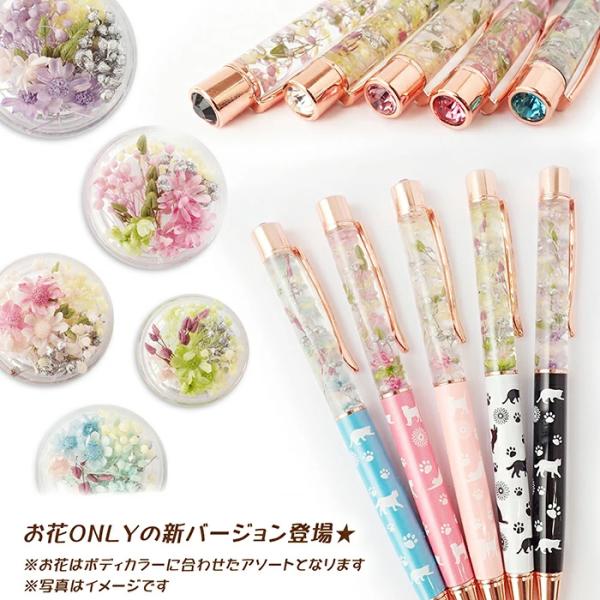 メール便送料無料 ハーバリウム ボールペン (49) 完成品 ネコ柄 NEW