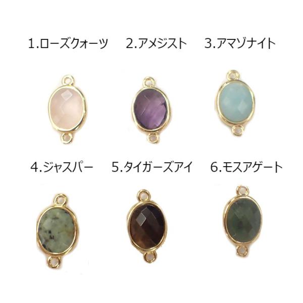 天然石フレームチャーム 104.サークル 楕円形 チャーム コネクタ