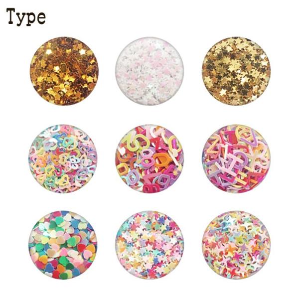デコパーツ (58) ミニ グリッター 9種セット キラキラ ラメ レジン