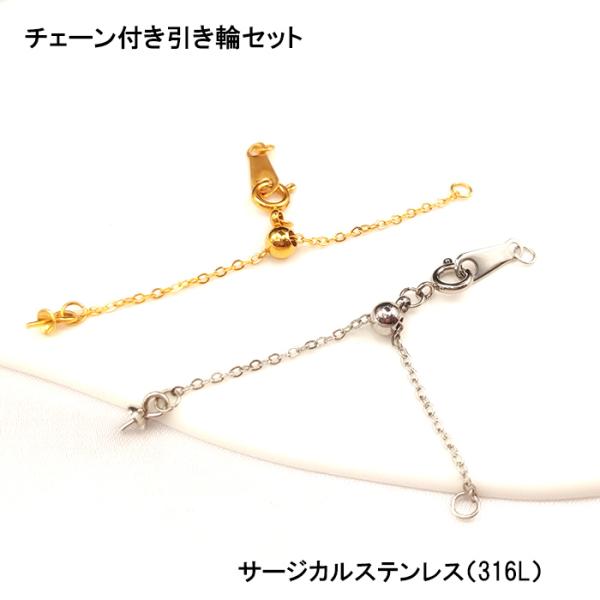 サージカルステンレス（316L）アジャスター付き引き輪セット 5cm
