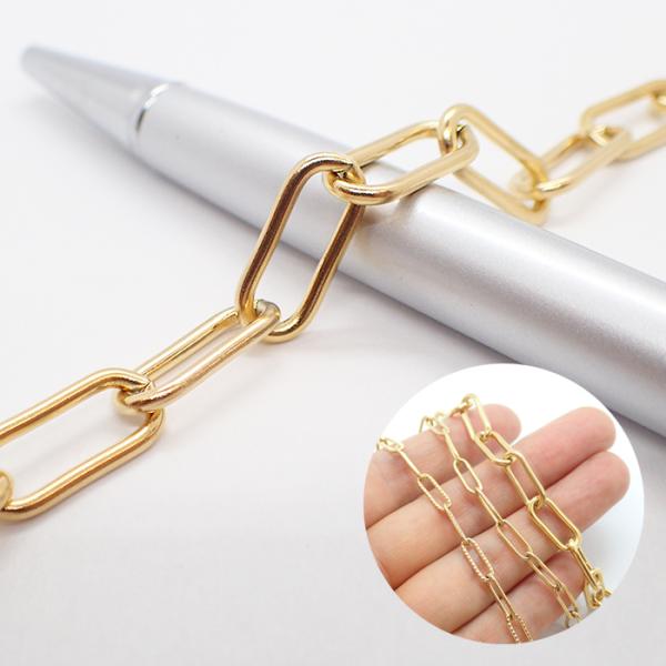 極美品SAAD　 太ステンレス チェーン幅 4mm 50cm ステンレスチェーン 雑用鎖 線径 4mm 1M単位でのカット販売 SW-4