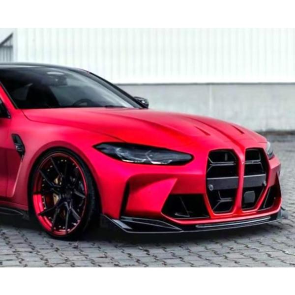 スポーティ全開♪ BMW カーボン ルック フロントバンパー リップ スポイラー G83 M4 カブリオレ コンペティション トラックパッケージ