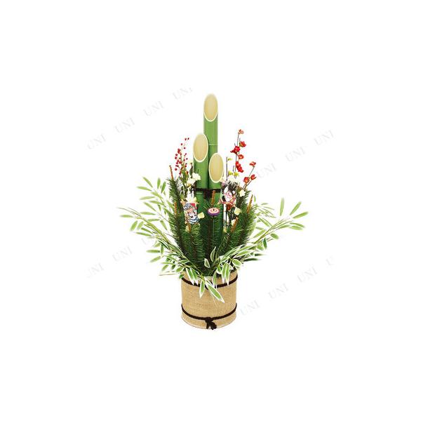 取寄品】 正月飾り 正月用品 [2点セット] 80cm 造花門松 和風 季節の