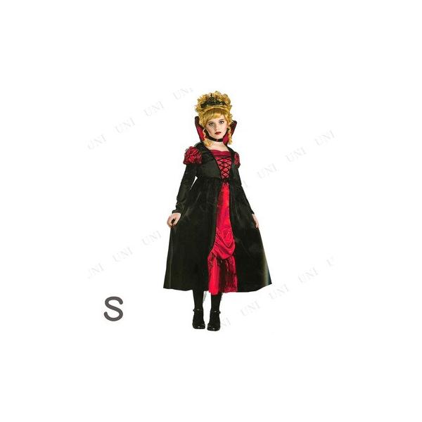 コスプレ 仮装 バンパイア 子供用 S 仮装・コスプレ衣装/キッズ ファンタジー フィクション ドラキュラ 赤 黒 女の子 ハロウィン