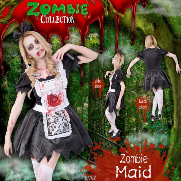 コスプレ 仮装 衣装 ハロウィン 大人用 ZOMBIE COLLECTION Zombie Maid(ゾンビメイド)  :PW-68273S:パーティワールド 通販 