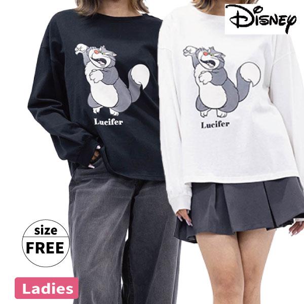 婦人 ディズニー ルシファー ロングTシャツ Disney シンデレラ