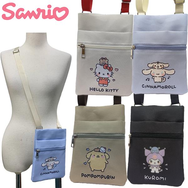 サンリオ sanrio 縦型 ミニショルダーバッグ レディース キッズ ショルダー 斜め掛け 肩掛け キティ クロミ シナモロール ポムポムプリン DF-1586 【1点までメー