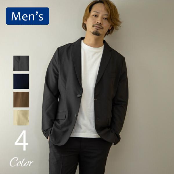 テーラードジャケット メンズ セットアップ対応 ストレッチ 細身 スリム 無地 黒 紺 茶 カジュアルジャケット ストレッチジャケット アウター カジュアル キレイ Kms パーティハウスヤフー店 通販 Yahoo ショッピング
