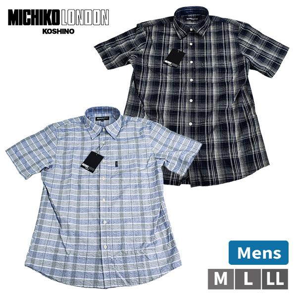 ミチコロンドン MICHIKO LONDON メンズ 紳士 シャツ 半袖 トップス
