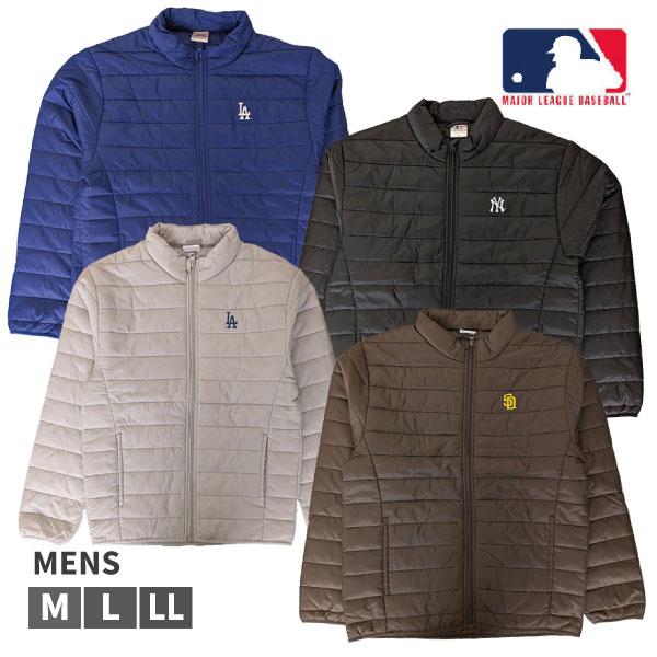 MLB メンズ 紳士 ジャケット 中綿 暖か ジップ アウター