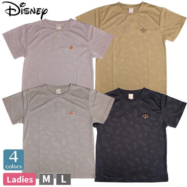 レディース 婦人 半袖 Tシャツ トイストーリー TOYS AT PLAY ディズニー 吸汗速乾 ドライ DRY スポーツ ウォーキング 総柄 M-L 6283-3621 【1点までメール便可】
