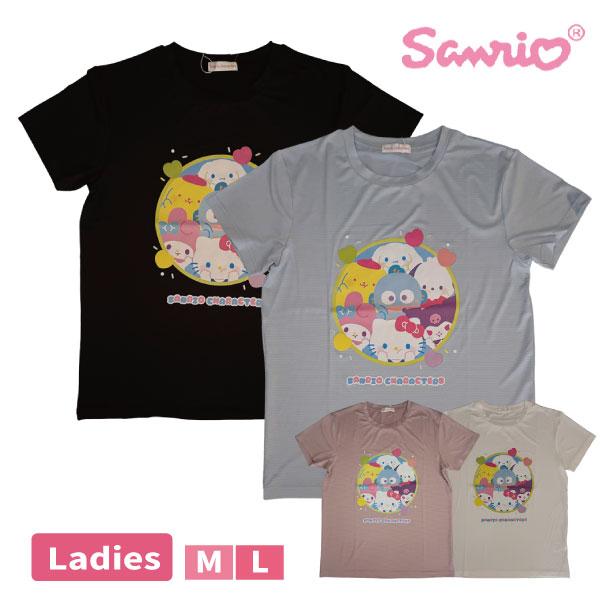 sanrio サンリオ  婦人 レディース  半袖 Tシャツ トップス かわいい キャラクター M L マイメロディ クロミ キティ ポムポムプリン シナモンロール ハンギョド