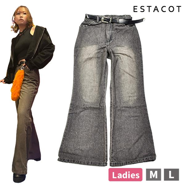 チャコット　ブーツカットワイドパンツ　M チャコット ブーツカットワイドパンツ M チャコット ブーツカット