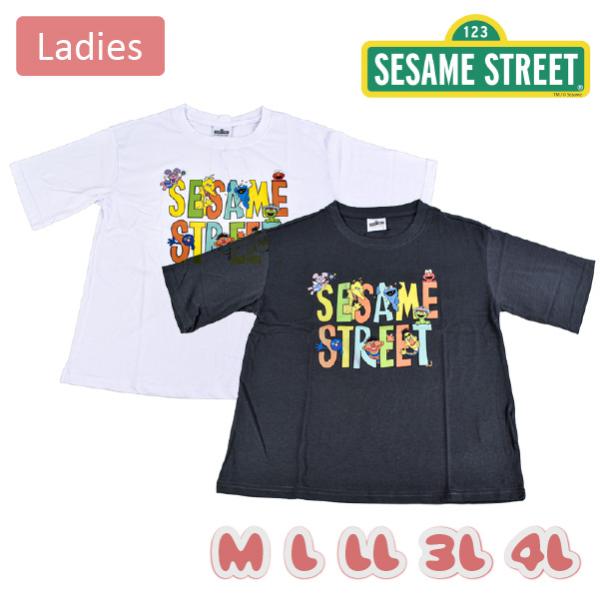 SESAME STREET(セサミストリート) レディース 半袖 Tシャツ 1点までメール便可 エルモ クッキーモンスター アビー ビッグバード キャラT トップス カットソー 春