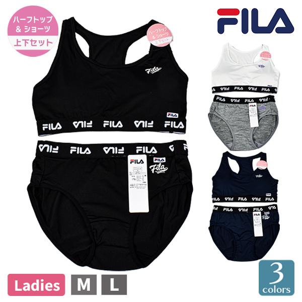 婦人 レディース ハーフトップ ショーツ 上下セット FILA フィラ M L
