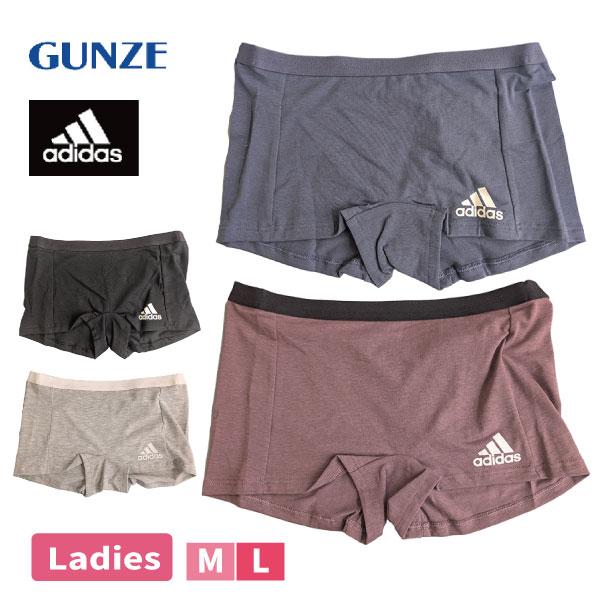婦人 GUNZE adidas アディダス ショーツ レディース ハーフショーツ シンプル スポーツ 下着 肌着 DRY 吸汗速乾 かわいい おしゃれ M L LL3個までメール便可