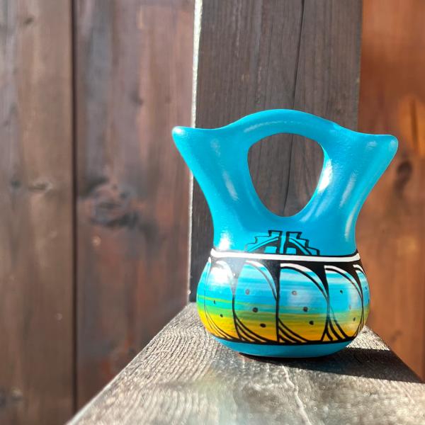 ターコイズブルーポテリ 壺 インテリア雑貨 アメリカン雑貨/ナバホ族