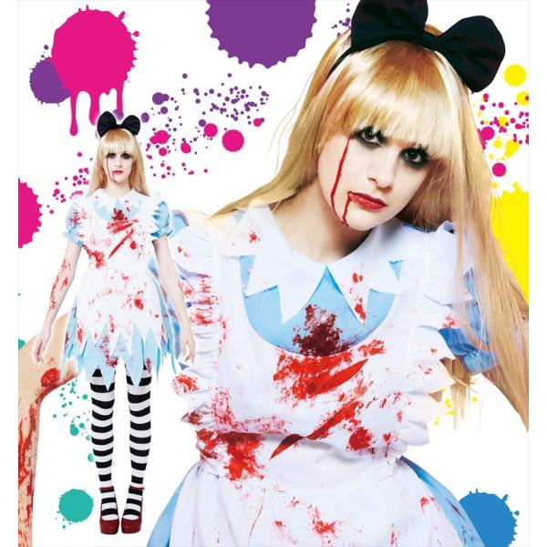 ハロウィン コスプレ 衣装 仮装 コスチューム 血のり ゴースト ゾンビ お化け 女性用 レディース 不思議の国のアリス ブラッディーアリス Buyee Buyee 일본 통신 판매 상품 옥션의 대리 입찰 대리 구매 서비스