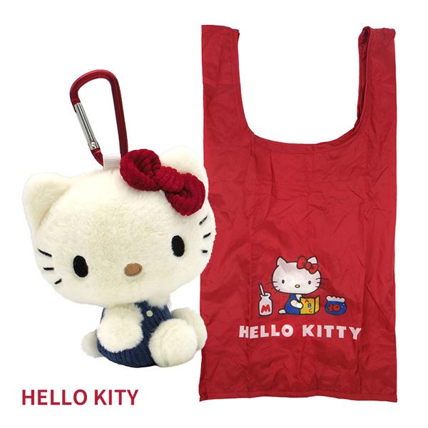ハローキティ 191427-24 クラシック ぬいぐるみ エコバッグ HELLO