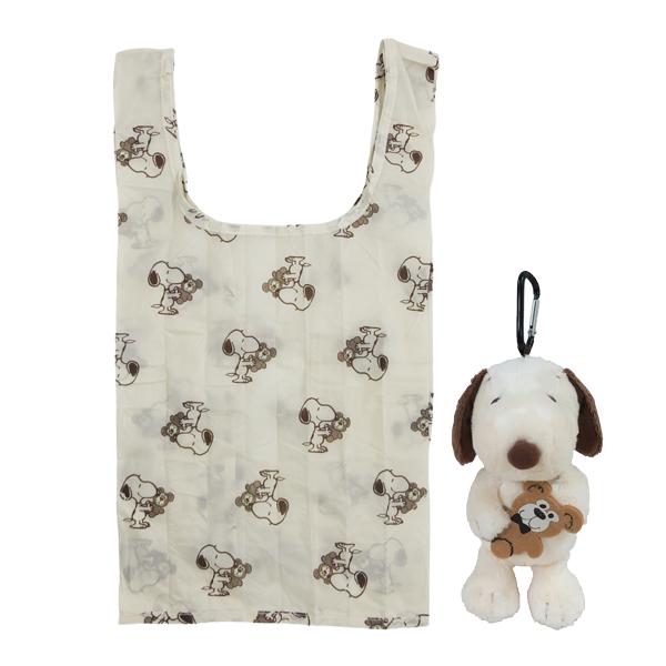 SNOOPY（スヌーピー） 215413-25 SN&ベア ぬいぐるみ エコバッグ