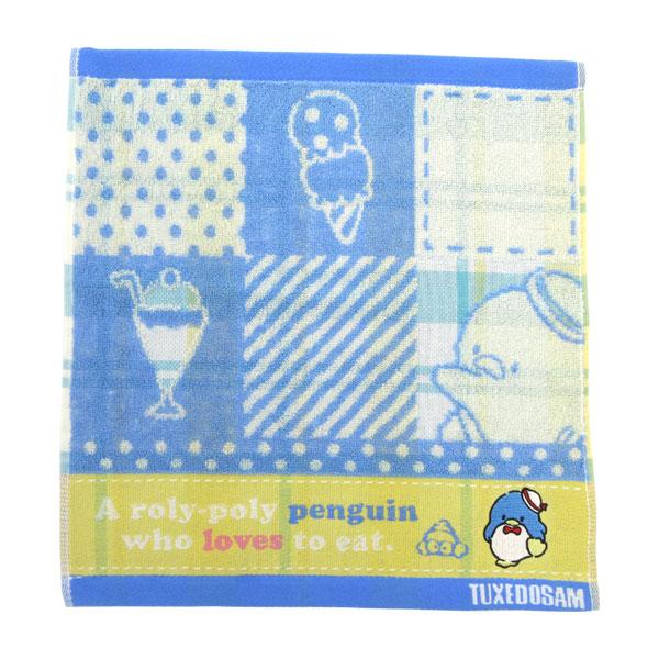 【ネコポス便発送可】3725004800 タキシードサム ウォッシュタオル レトロブロック 丸眞 タオル 綿 洗顔 手洗い エチケット キャラクター SANRIO サンリオ