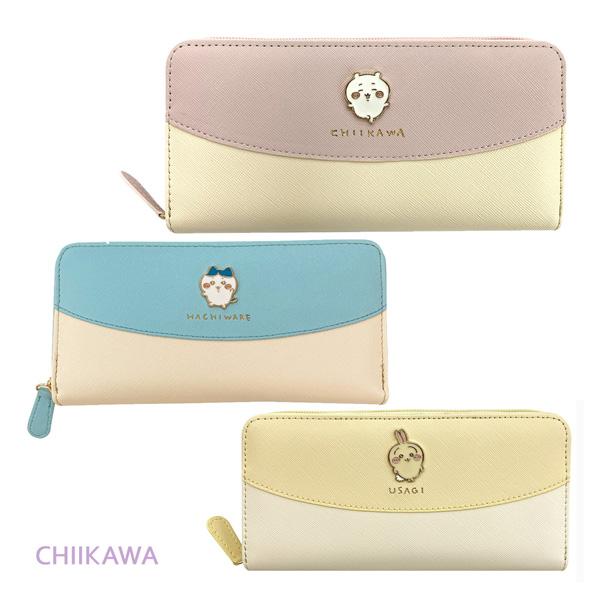 メーカー直送品】 CHI3-11 ちいかわ ラウンド長財布 ピンク ブルー