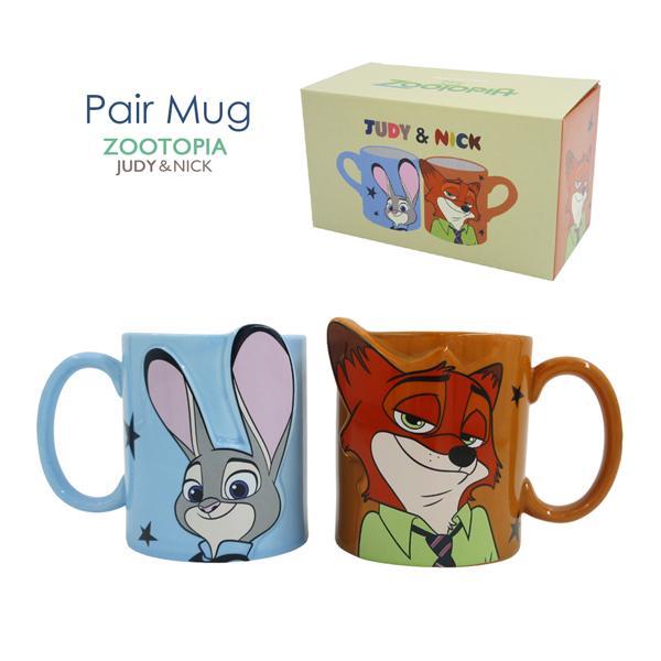Disney（ディズニー） SAN4745 サンアート ズートピア マグカップ ペア