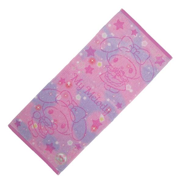 【ネコポス便発送可】3725007800 フェイスタオル マイメロディ ゆめきら サンリオ SANRIO 丸眞 約34×80cm 抗菌防臭加工 キャラクター 綿 コットン