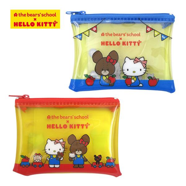 【ネコポス便発送可】KGKT-AK くまのがっこう×ハローキティ クリアフラットポーチ S サイズ bears'school×HELLO KITTY SANRIO サンリオ BAG バッグ