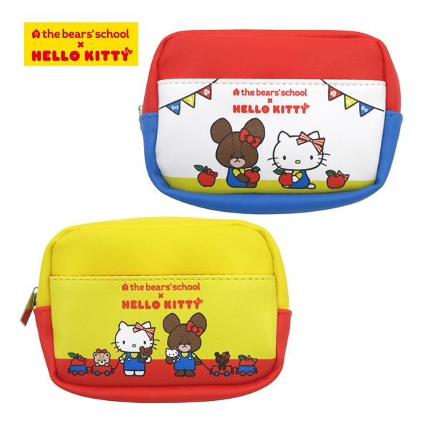 【ネコポス便発送可】KGKT-MP くまのがっこう×ハローキティ マルチポーチ レッド×ブルー イエロー×レッド bears'school×HELLO KITTY SANRIO