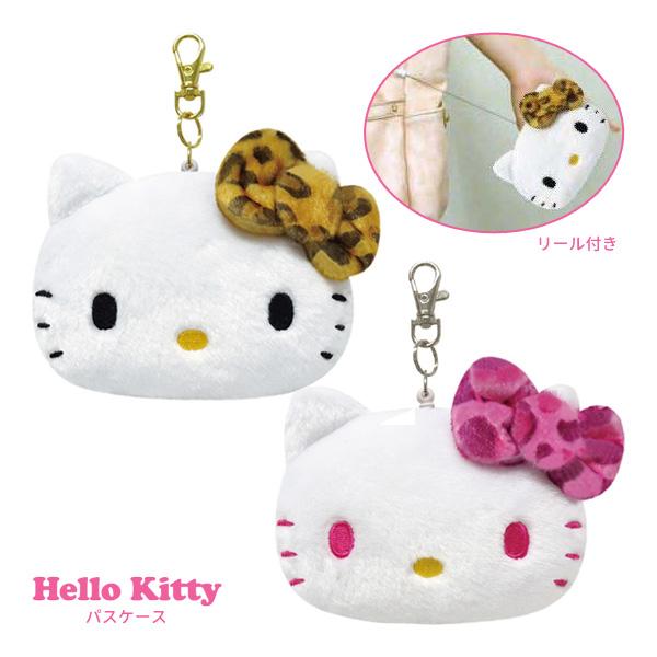 ハローキティ KTH-PC-BR-PK ヒョウ柄シリーズ フェイスパスケース