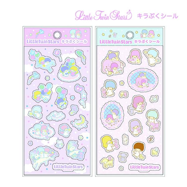 【メール便送料無料】TS03-01-02 リトルツインスターズ キラぷくシール おそら おともだち SANRIO サンリオ NIC ティー・シー・ピー 貼る かわいい 装飾