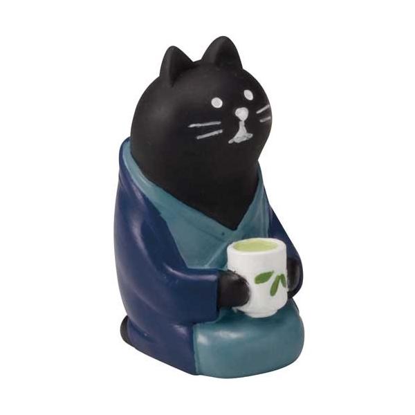デコレconcombre 旅猫 マスコット「日本茶 黒猫」ZCB-40205 DECOLE