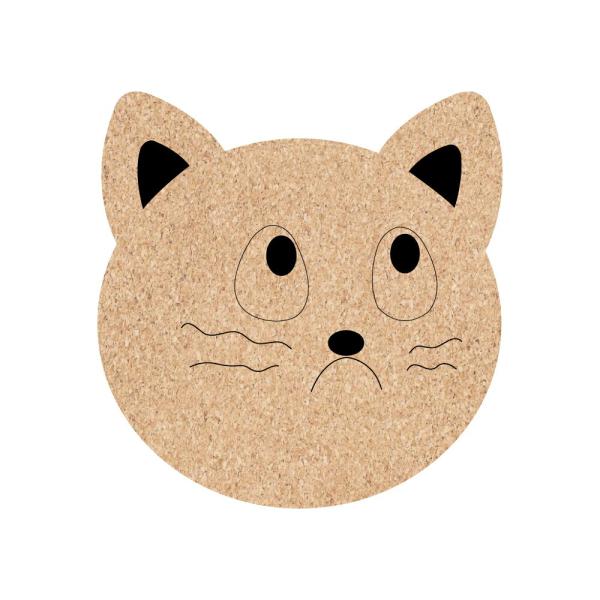 コースター おしゃれ かわいい コーヒー 北欧雑貨 ネコ カフェ 北欧 ギフト 黒猫 ねこ ダイカットコルクコースター フレンチキャッツ上向