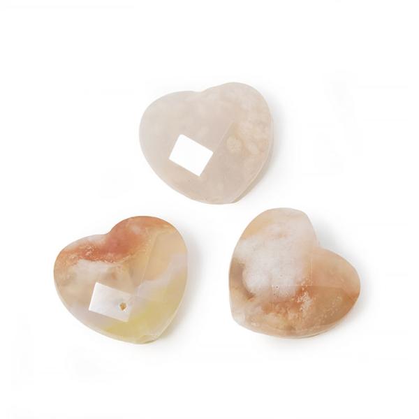 ハート型・瑪瑙 ハート形は愛のしるし！！ ブラジル産『瑪瑙（メノウ）』〈アゲート