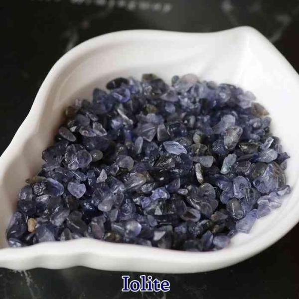 高品質 アイオライト 極小粒 さざれ石 40グラム 浄化 インテリア パワーストーン オルゴナイト ハンドメイド 天然石 青 群青 ブルー レジン アクセサリー