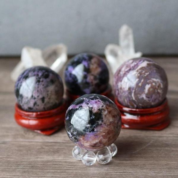 チャロアイト 丸玉 スフィア 天然石 ヒーリングストーン ストーン